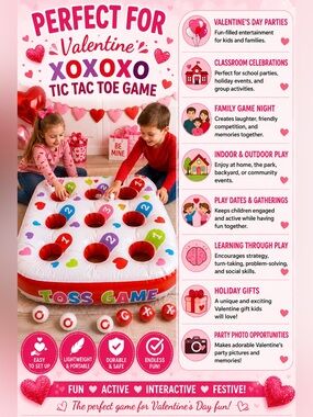 Valentine XOXOXO Tic Tac Toe Inflate Game